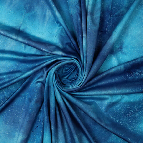 Lycra Bielastica Maltinta Glitter al Metro - Caraibi Glitter Turchese