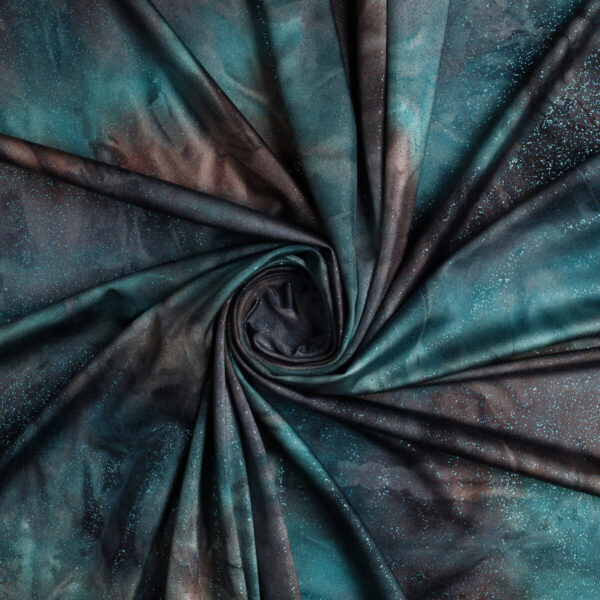 Lycra Bielastica Maltinta Glitter al Metro - Fumo Glitter Turchese