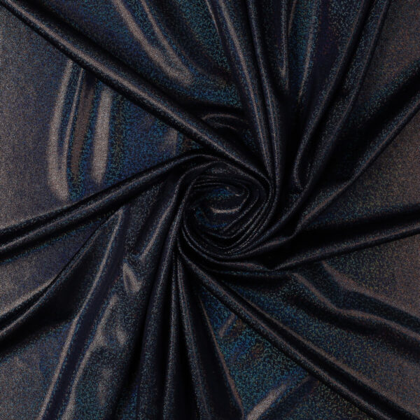 Lycra Fantasia Glitter Foil New - al Metro - Blu Navy