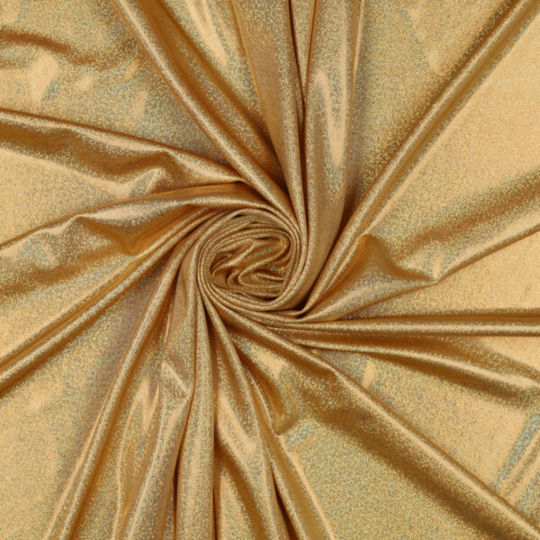 Lycra Fantasia Glitter Foil New - al Metro - Nudo glitter Oro