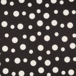 Lycra Fantasia SGV Carnival - Pois Irregolari Fondo Nero Pois Bianchi