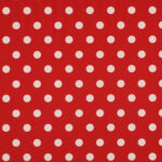 Lycra Fantasia SGV Carnival - Pois Piccolo Fondo Rosso Pois Bianco