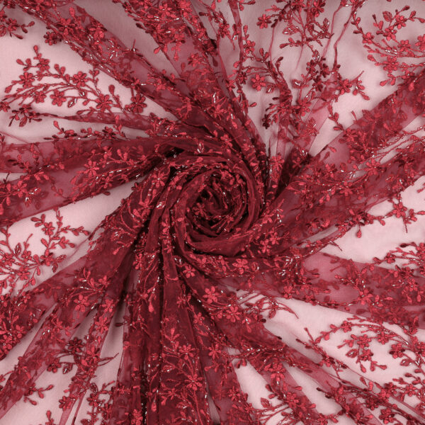 Pizzo Macramè Pregiato – Fantasia Ramoscello – al Metro – Bordeaux