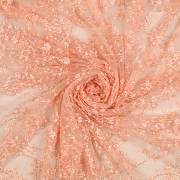 Pizzo Macramè Pregiato – Fantasia Ramoscello – Mezzo Metro – Salmone