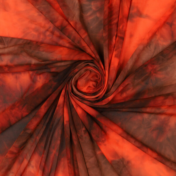 Mesh (Tulle) Bielastico Maltinto al metro - Fuoco