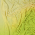 Mesh (Tulle) Bielastico Degradé al Metro - Lime Sfumato