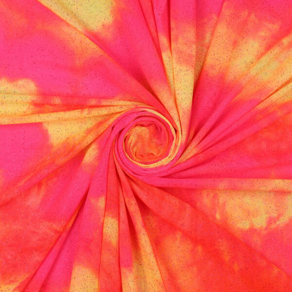 Mesh (Tulle) Bielastico Maltinto Glitter al Metro - Lollipop Glitter Fuxia