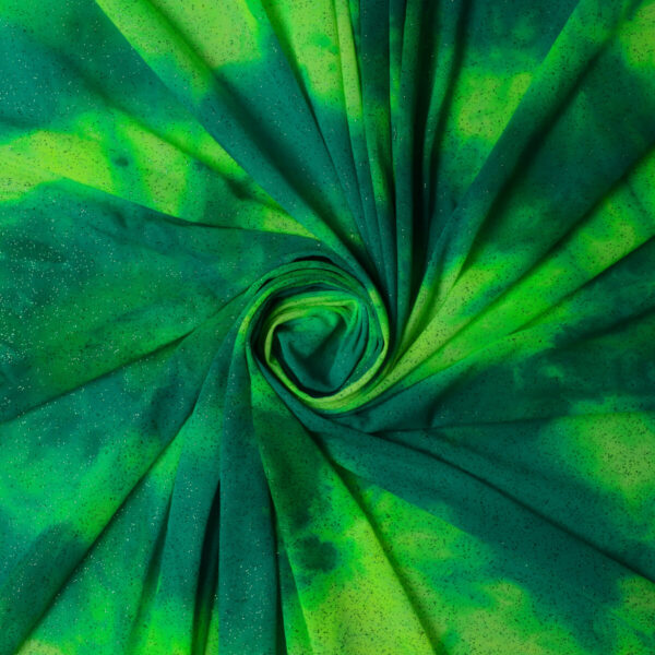 Mesh (Tulle) Bielastico Maltinto Glitter al Metro - Foresta Glitter Verde
