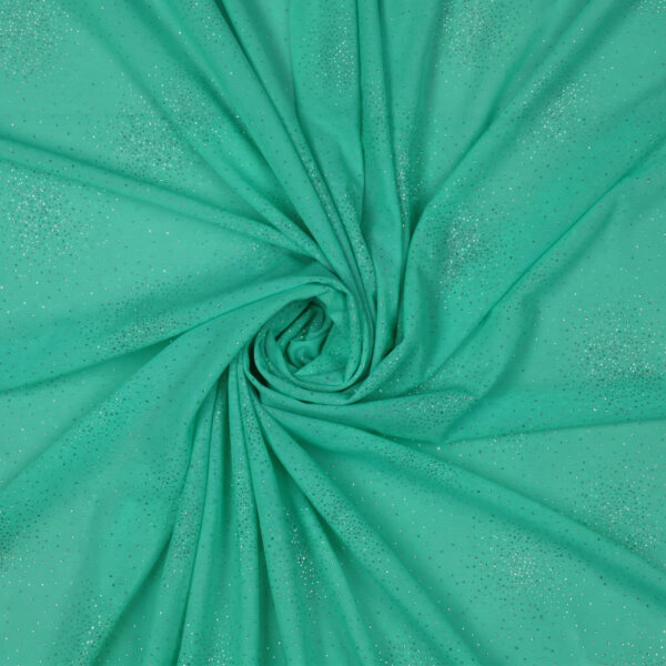 Tessuto Mesh (Tulle) Monoelastico Esplosione Glitter - al Metro - Tiffany Glitter Argento