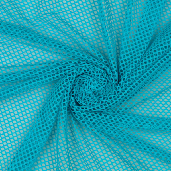 Tessuto Rete Stretch - al Metro - Celeste