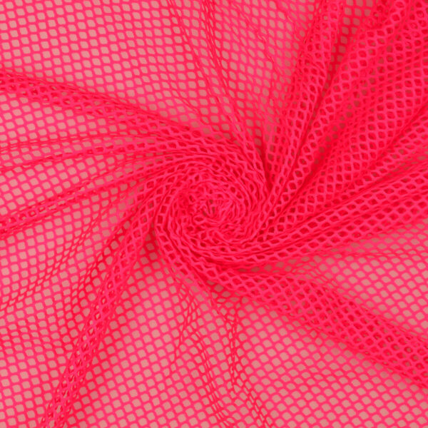 Tessuto Rete Stretch - al Metro - Rosa