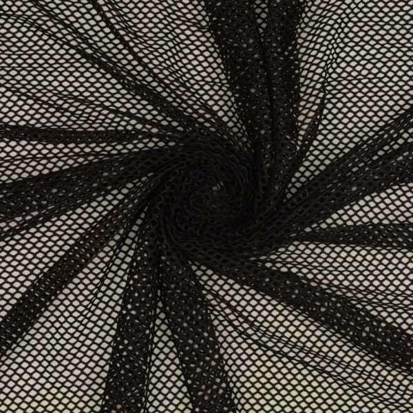 Tessuto Rete Stretch - al Metro - Nero