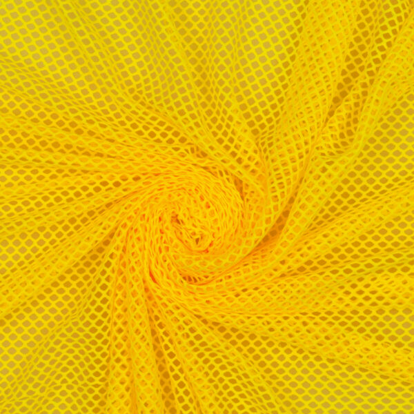 Tessuto Rete Stretch - al Metro - Giallo
