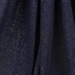 Tessuto Mesh (Tulle) Monoelastico Glitter Polvere di Stelle - al Metro - Blu Navy Glitter Argento