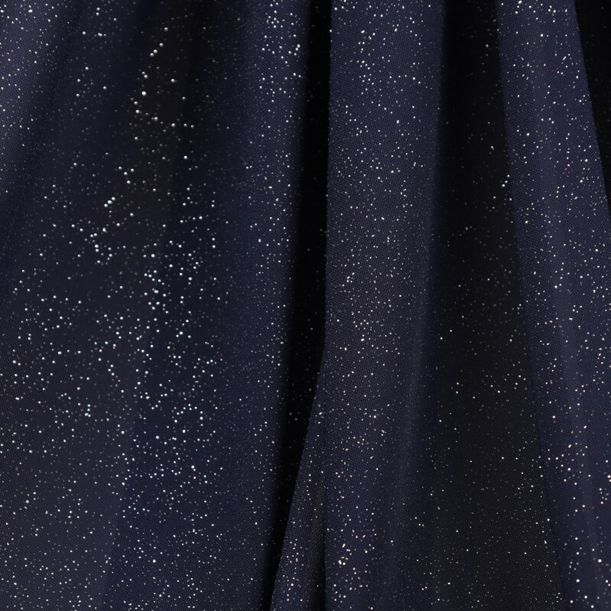 Tessuto Mesh (Tulle) Monoelastico Glitter Polvere di Stelle – al Metro – Blu Navy Glitter Argento._1200