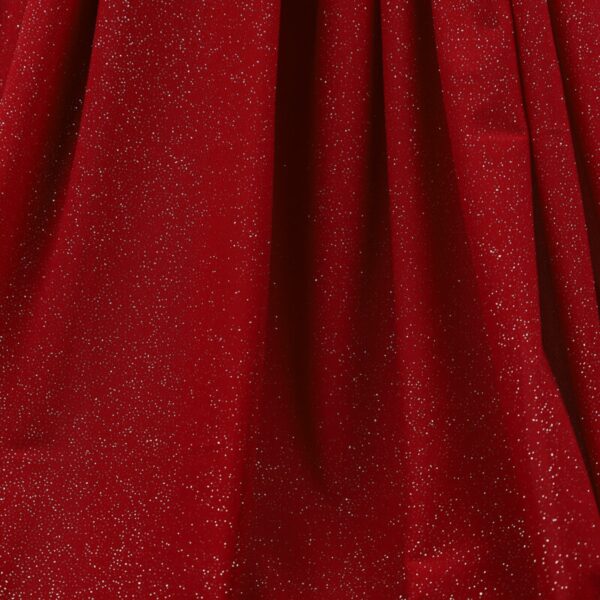 Tessuto Mesh (Tulle) Monoelastico Glitter Polvere di Stelle - al Metro - Bordeaux Glitter Argento