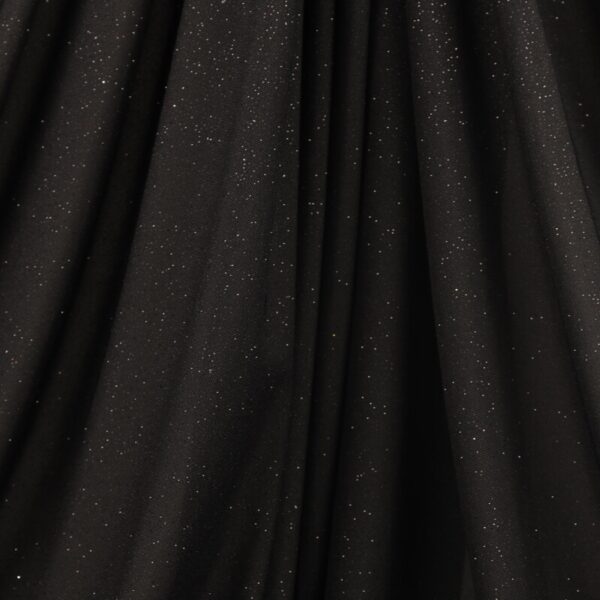 Tessuto Mesh (Tulle) Monoelastico Glitter Polvere di Stelle - al Metro - Nero Glitter Nero