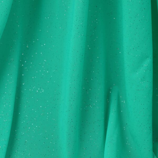 Tessuto Mesh (Tulle) Monoelastico Glitter Polvere di Stelle - al Metro - Tiffany Glitter Argento