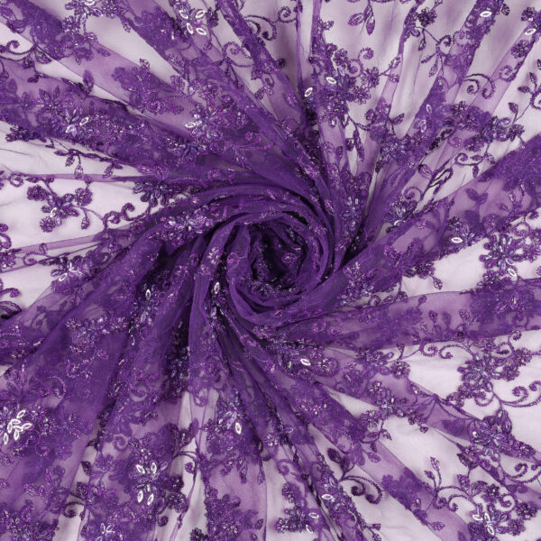 Pizzo Macramè Pregiato – Fantasia Fiorellino – al Metro – Viola