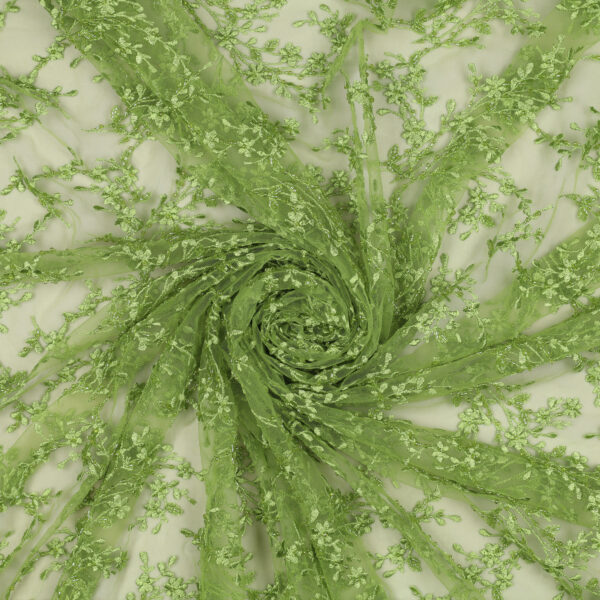 Pizzo Macramè Pregiato – Fantasia Ramoscello – Mezzo Metro – Lime