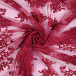 Pizzo Macramè Pregiato - Fantasia Giglio - al Metro - Ciliegia