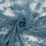 Pizzo Macramè Pregiato - Fantasia Giglio - al Metro - Ottanio Chiaro