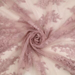 Pizzo Macramè Pregiato - Fantasia Giglio - al Metro - Rosa Cipria