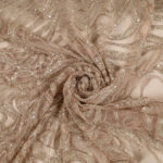 Pizzo Macramè Pregiato – Fantasia Onde – al Metro – Nudo Scuro