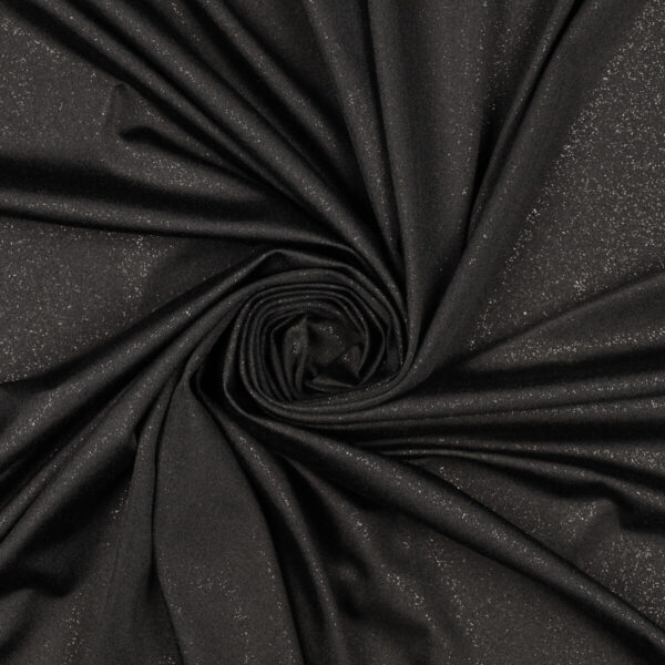 Lycra Bielastica Fantasia Luminex - al Metro - Nero Glitter Nero