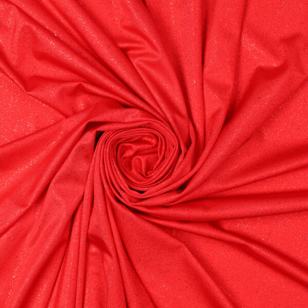 Lycra Bielastica Fantasia Luminex - al Metro - Rosso Glitter Rosso