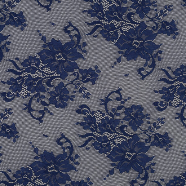 Merletto Velo di Primavera - Monoelastico 5075 - al Metro - Blue Navy