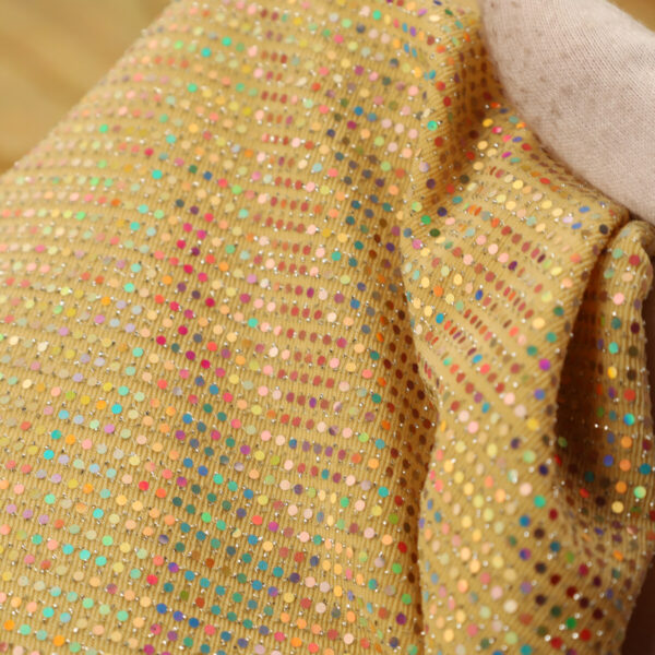 Paillettes Elastica Cerchio - al Metro - Oro Paillettes Oro