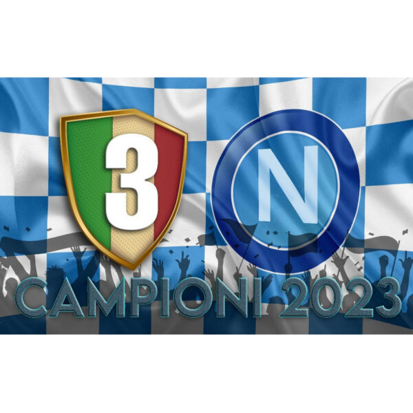 Bandiera Centenario Napoli – Scudetto 3D
